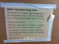 JOHN LENNON Bag One Erotic Falltio #1 Ltd. Ed. Signed Litho 146/300 BEATLES