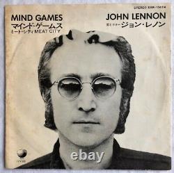 JOHN LENNON (Beatles) -Mind Games- Rare Japanese Apple 7 +Sleeve & Insert