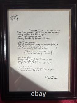 JOHN LENNON Borrowed Time Lyrics 438/1000 Official Bag One Arts Beatles W COA