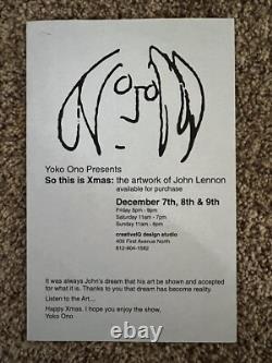 JOHN LENNON Borrowed Time Lyrics 438/1000 Official Bag One Arts Beatles W COA