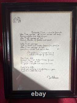 JOHN LENNON Borrowed Time Lyrics 438/1000 Official Bag One Arts Beatles W COA