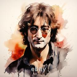 JOHN LENNON CANVAS ART PRINT 18X24 or 24X36 READY TO HANG MUSIC BEATLES ROCK