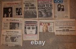 JOHN LENNON Collection of 9 Newspapers Death Boston New York BEATLES 1980
