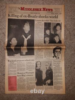 JOHN LENNON Collection of 9 Newspapers Death Boston New York BEATLES 1980