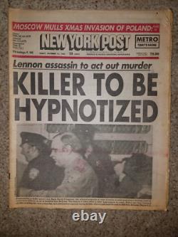 JOHN LENNON Collection of 9 Newspapers Death Boston New York BEATLES 1980