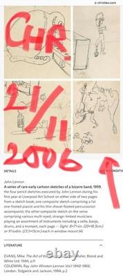 JOHN LENNON DRAWING 1959 BEATLES ART! Ex Christies auctions 21.11.2006