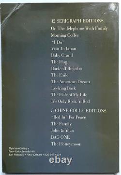 JOHN LENNON Dyansen Gallery Postcards Drawings 1989 Beatles Yoko Bag One