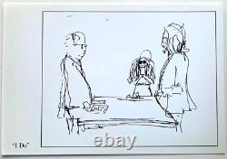 JOHN LENNON Dyansen Gallery Postcards Drawings 1989 Beatles Yoko Bag One