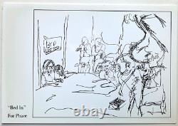 JOHN LENNON Dyansen Gallery Postcards Drawings 1989 Beatles Yoko Bag One