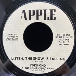 JOHN LENNON Happy Xmas (War Is Over) Rare White Label Promo 7 45 BEATLES