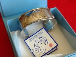 JOHN LENNON IMAGINE THE BEATLES Sterling Silver 925 SIGNED CUFF BRACELET IN BOX