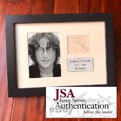 JOHN LENNON JSA LOA Autograph 1960s Card Signature Signed The Beatles
