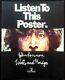 JOHN LENNON Listen To This Poster 1974 UK Walls And Bridges Promo BEATLES