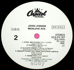 JOHN LENNON Menlove Ave 1986 Japan PROMOTIONAL Lp withObi/inserts BEATLES