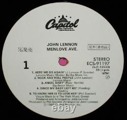 JOHN LENNON Menlove Ave. 1986 Japan WL PROMO Lp withObi/lyrics Beatles