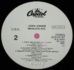 JOHN LENNON Menlove Ave. 1986 Japan WL PROMO Lp withObi/lyrics Beatles