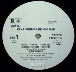 JOHN LENNON Plastic Ono Band rare 70s Japan APPLE WL PROMO Lp withlyrics BEATLES