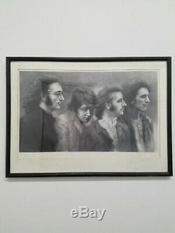 JOHN LENNON, THE BEATLES, BLACK AND WHITE LITHOGRAPH, C 1960s, APR $20K