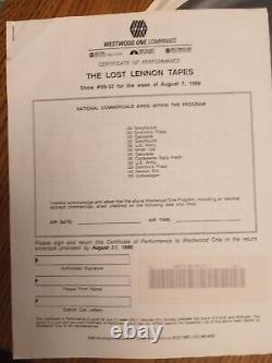 JOHN LENNON THE LOST LENNON TAPES ROCK DOUBLE LP Radio Promo Beatles original