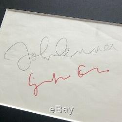 JOHN LENNON & YOKO ONO JSA LOA Hand Signed Autograph Album Page Beatles