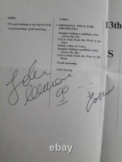 JOHN LENNON YOKO ONO SIGNED CALENDAR 13th Month PAGE 1970 Fluxus art BEATLES