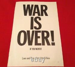 JOHN LENNON YOKO ONO WAR IS OVER! POSTER'70s ORIG Gallery Embossed THE BEATLES