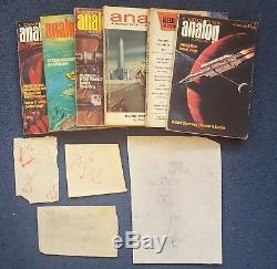 JOHN LENNON four sketches & his personal Science Fiction magazines The Beatles