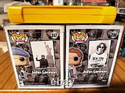 JOHN LENNON in Peacoat CHASE & NYCC FUNKO POPS & WORKING YELLOW SUBMARINE VHS