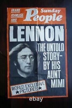 JOHN LENNON's AUNT MIMI SUNDAY PEOPLE BILLBOARD POSTER (1970's)