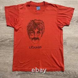 JOHN LENNON vtg rock-star self portrait tee shirt M 80's The Beatles