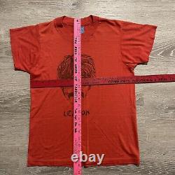 JOHN LENNON vtg rock-star self portrait tee shirt M 80's The Beatles