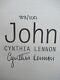John Cynthia Lennon Hardback Book Signed 33/100 2005 1st UK Ed Nr Mint Autograph