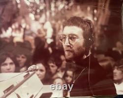 John Lennon 11x14 Vintage Photo@1979 Silver Screen Beatles Studio Headphones