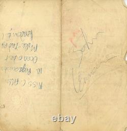 John Lennon 1963 Birth certificate signed by Mal Evans