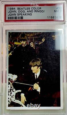 John Lennon 1964 The Beatles Color Topps Trading Card #32 PSA Mint 7