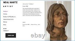 John Lennon 1980 Chalkware Plaster Bust Sculpture by Neal Martz ESCO
