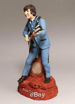 John Lennon 1981 vintage figure maquette music box and whiskey bottle (Beatles)