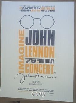 John Lennon 75th Birthday Concert Poster 12/5/15 Madison Square Garden #419/1986