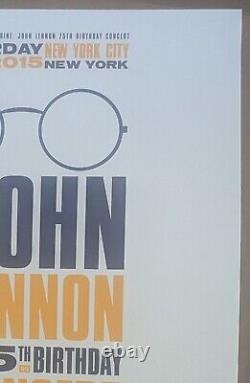 John Lennon 75th Birthday Concert Poster 12/5/15 Madison Square Garden #419/1986
