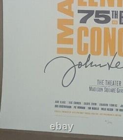 John Lennon 75th Birthday Concert Poster 12/5/15 Madison Square Garden #419/1986
