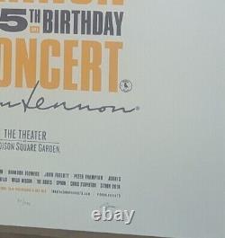 John Lennon 75th Birthday Concert Poster 12/5/15 Madison Square Garden #419/1986