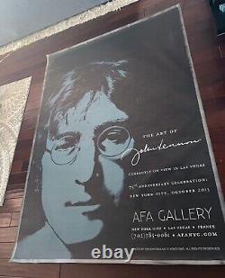 John Lennon AFA Gallery Huge BANNER art of display Beatles Yoko Ono-Approved