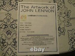 John Lennon Artwork I'm So Tired Lyrics Limited Edition #d Print The Beatles Coa