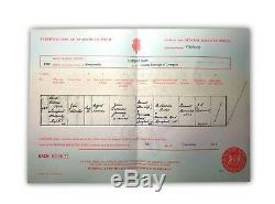 John Lennon Authentic Certified Uk Birth Certificate Copy Authentic Beatles