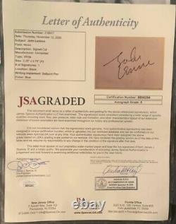 John Lennon Autograph Signed Cut with Photo THE BEATLES JSA #BB90284 Graded 8 Rare