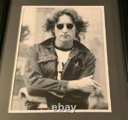 John Lennon Autograph Signed Cut with Photo THE BEATLES JSA #BB90284 Graded 8 Rare