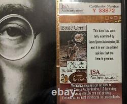 John Lennon Autograph with Photo THE BEATLES JSA Authenticated Autograph