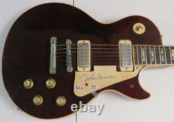 John Lennon Autographed 1976 Gibson Les Paul Deluxe Wine Red Guitar Beatles Psa
