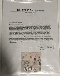 John Lennon Autographed Album, Walls And Bridges WithCOA. Korky with Love 1974