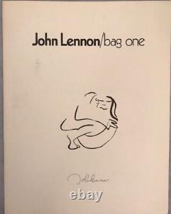 John Lennon (BEATLES) BAG ONE Nordless Galleries Art program 1970 + Bag One OOP